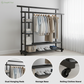 Premium Heavy Duty Double Clothing Rack with Storage Sections