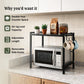Expandable Carbon Steel Microwave & OTG Stand