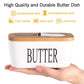 Ceramic Butter Keeper with Bamboo Lid & Knife - SimplifiNest