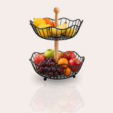 Circular Dual Tier Fruit & Vegetable Basket