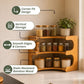 Bamboo 3-Tier & 2-Tier Corner Kitchen Rack | L-Shape Multi-Tier Organizer for Indian Kitchens