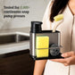Dish Soap Dispenser with Sponge Holder & Tray