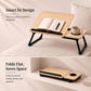 Foldable Bed Desk for Laptop & Kids Study – with Cup Holder & Tilting Tray