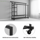 Premium Heavy Duty Double Clothing Rack with Storage Sections