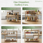 2-Tier Bamboo Countertop Rack — Kitchen, Bathroom & Desk Organizer
