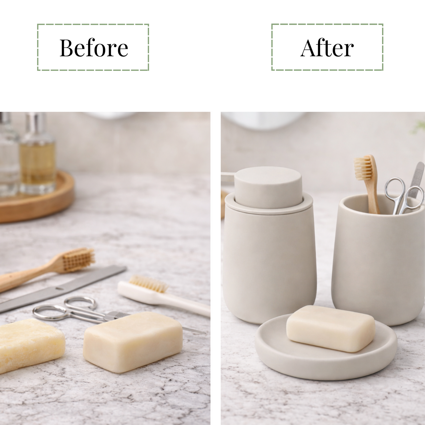 Elegant 3-Piece Ceramic Bathroom Set