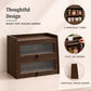 Bamboo Cabinet with Fluted Doors | Fits Under Wall Units | Spice & Cutlery Storage