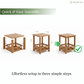 Premium Bamboo Side Table With Storage Base
