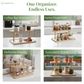 Bamboo Oval 2-Tier Kitchen Counter Organizer Rack