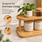 Bamboo Oval 2-Tier Kitchen Counter Organizer Rack