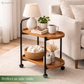 Classic 2-Tier Wood Serving Trolley