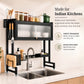 Over-Sink Dish Drying & Storage Rack with Frosted Cabinet Door | Fits Indian Sinks