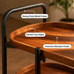 Classic 2-Tier Wood Serving Trolley