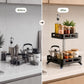 2-Tier Rectangular 360° Rotating Kitchen Rack | Stainless Steel | Spices, Jars & Masala Organizer