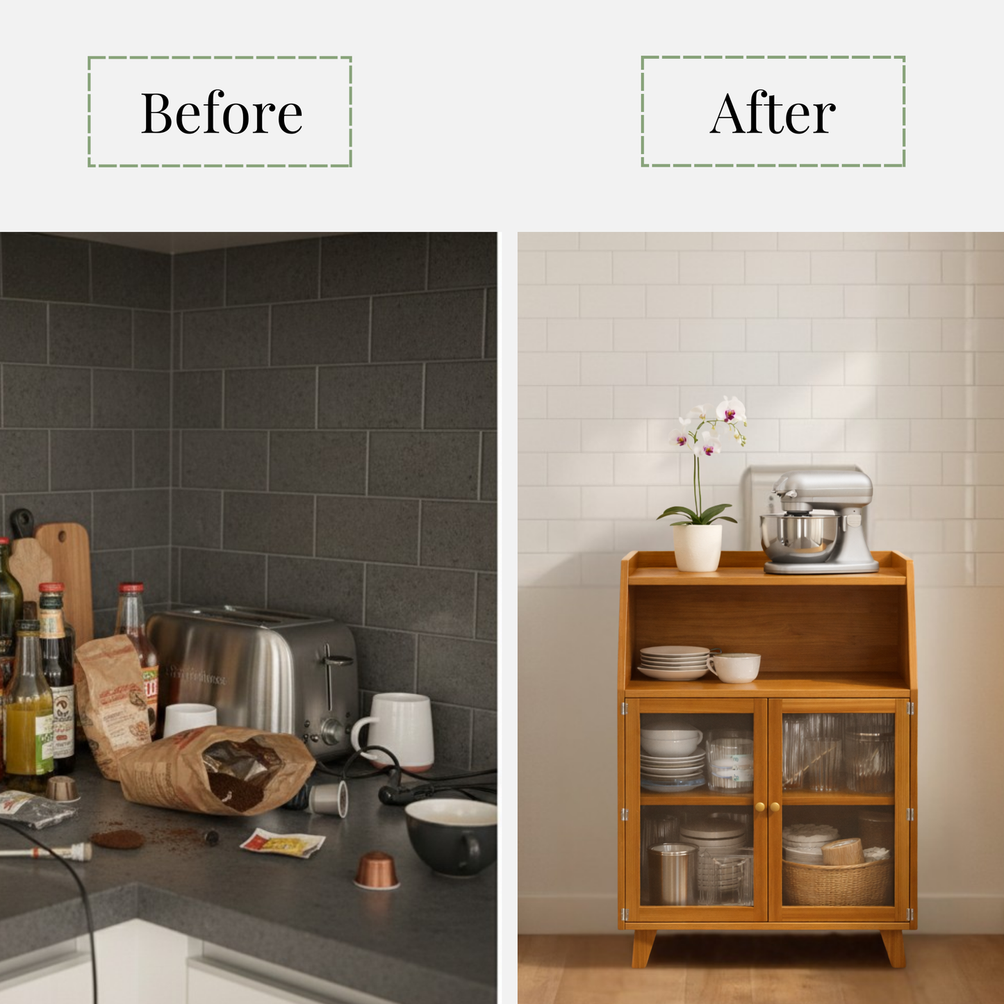 Fluted Fiber Glass-Style Door Detail – SimplifiNest Premium Bamboo Cabinet India Living Room