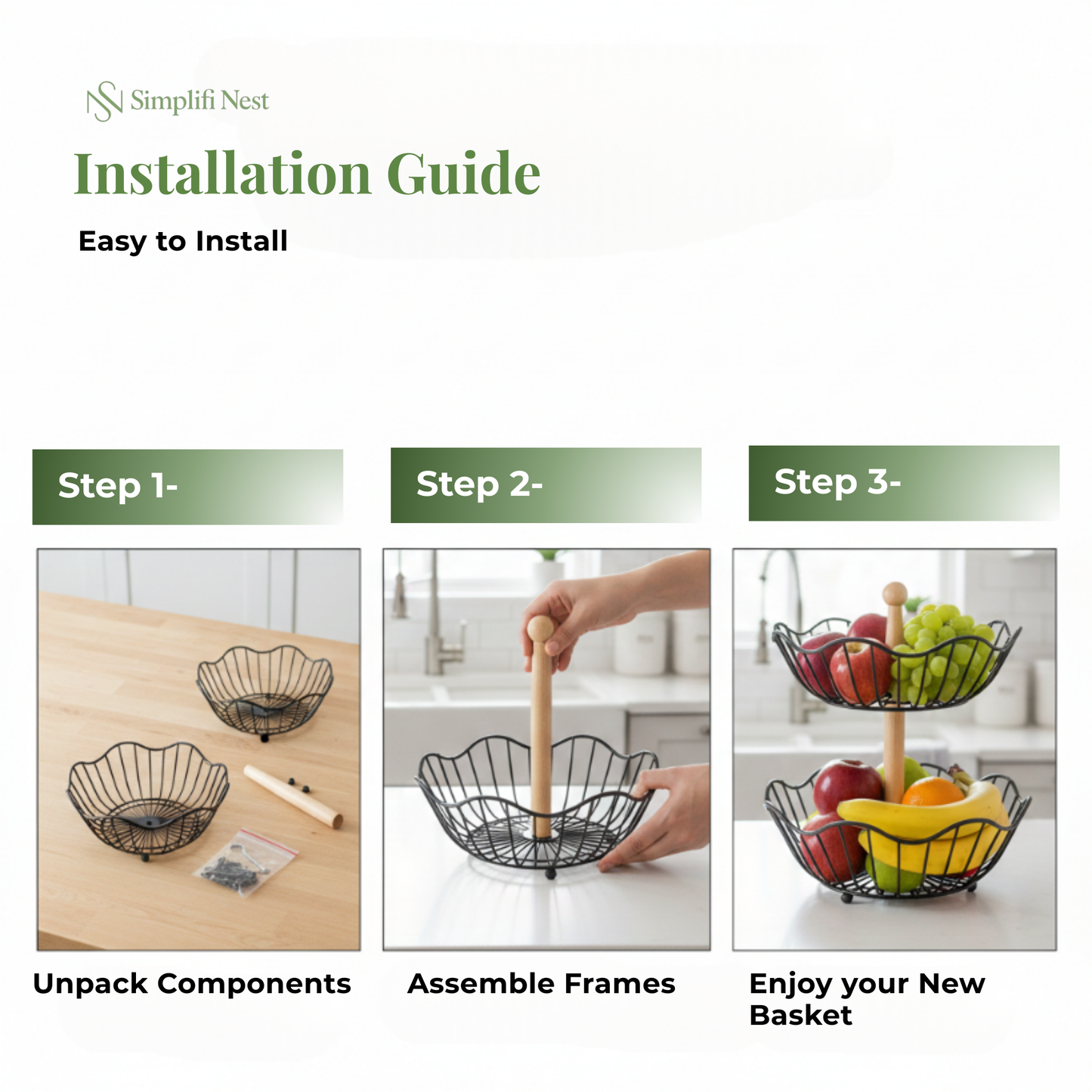 Circular Dual Tier Fruit & Vegetable Basket