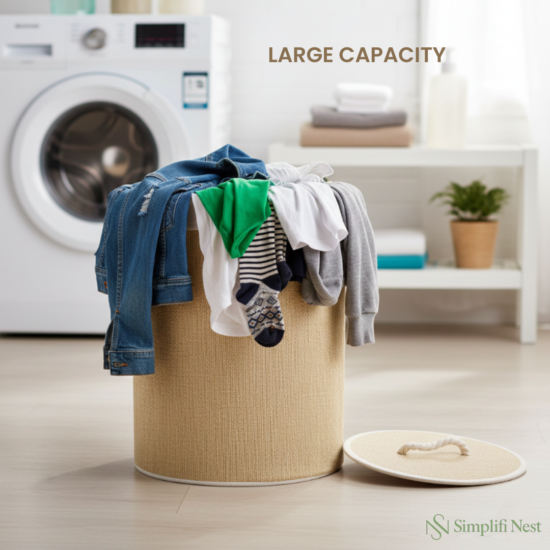 Simplifi Nest Round Premium Bamboo Laundry & Storage Basket