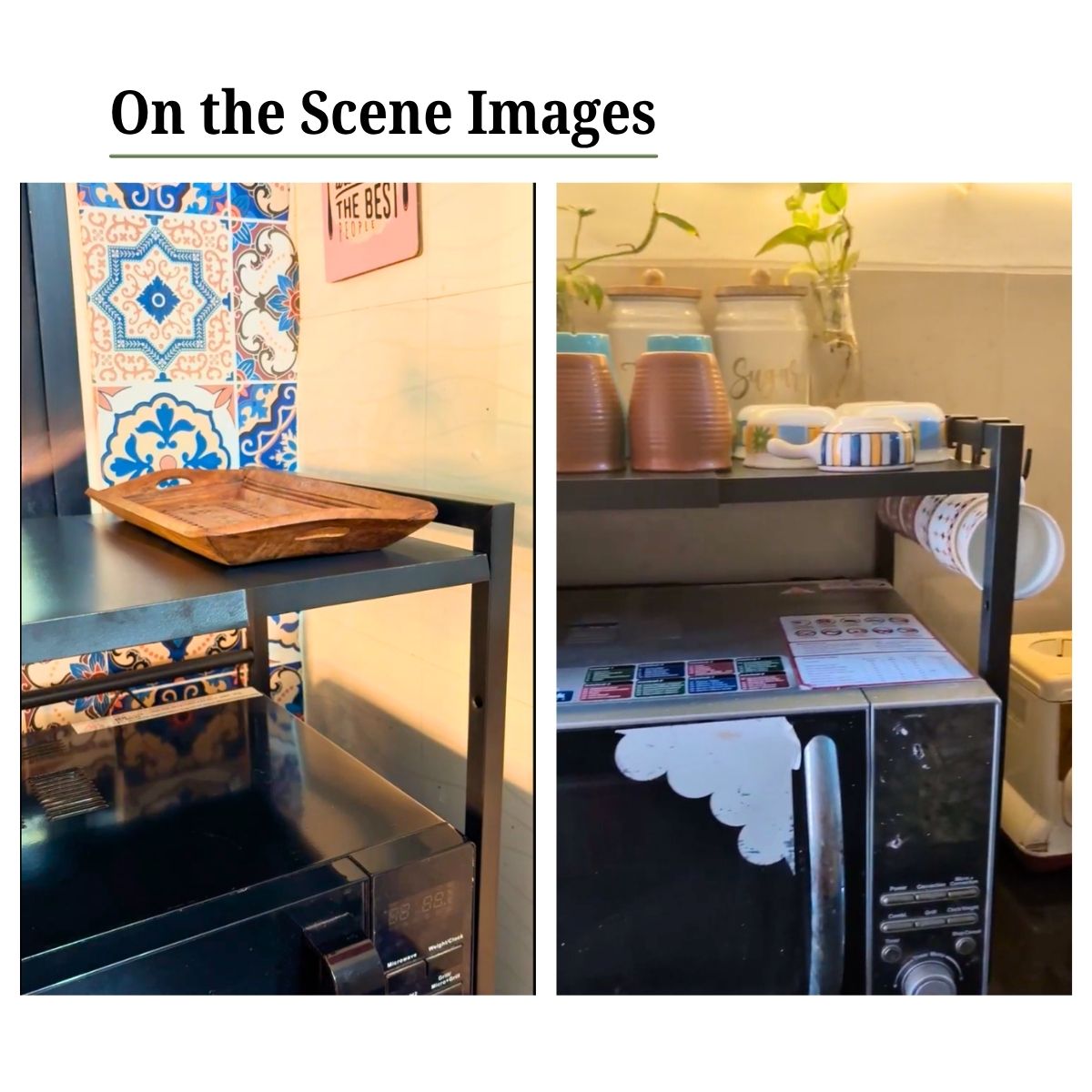 Expandable Carbon Steel Microwave & OTG Stand