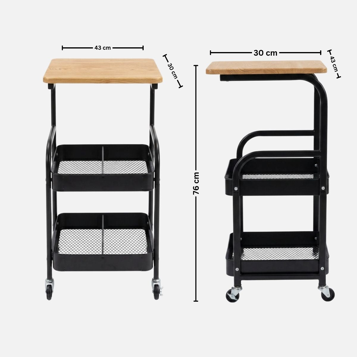 3-Tier Mobile Utility Trolley