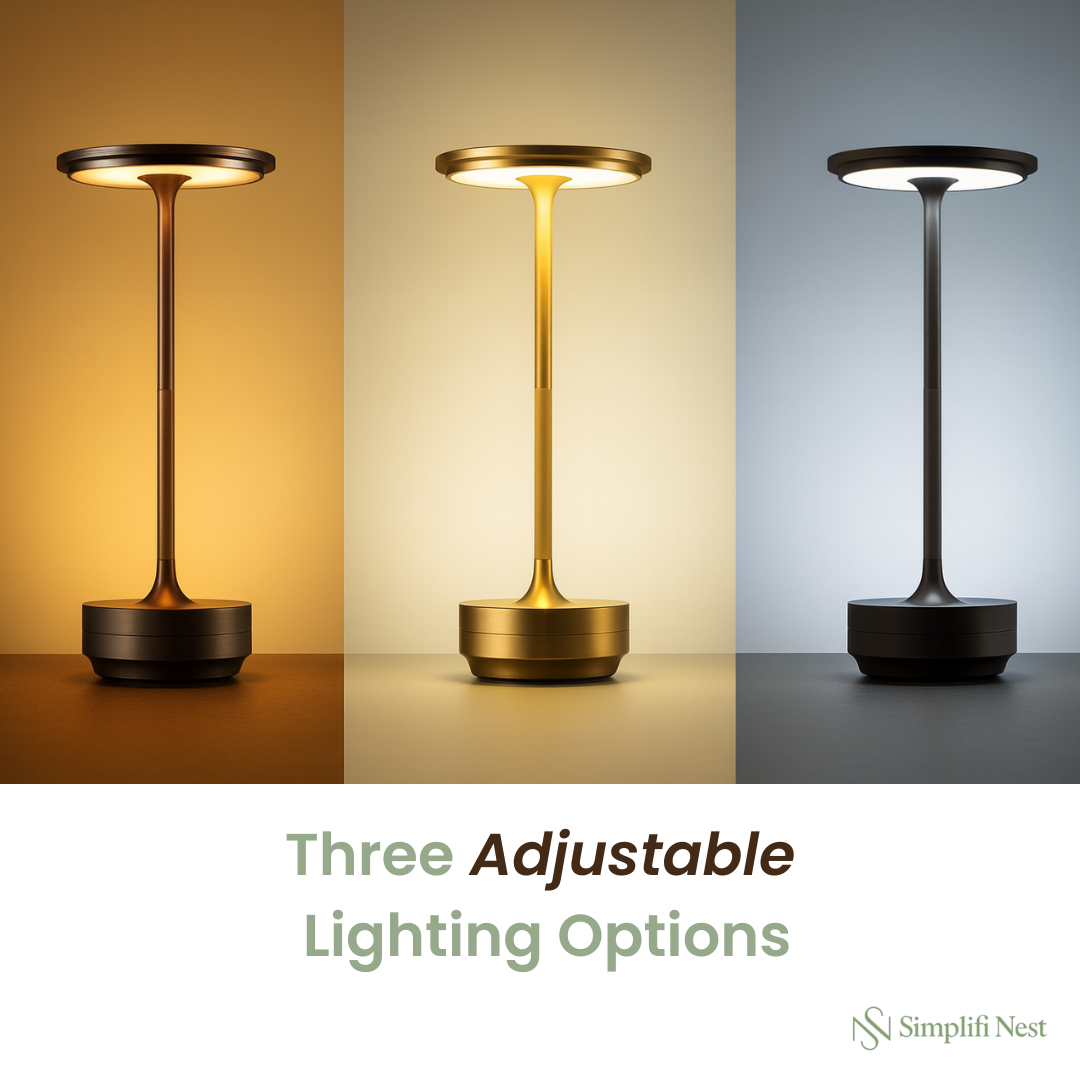 Premium Metal Touch LED Table Lamp with Heavy Base