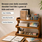 Bamboo Countertop Organiser Rack with Fibre Panels | Kitchen, Bathroom & Desk