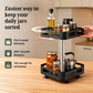 2-Tier Rectangular 360° Rotating Kitchen Rack | Stainless Steel | Spices, Jars & Masala Organizer