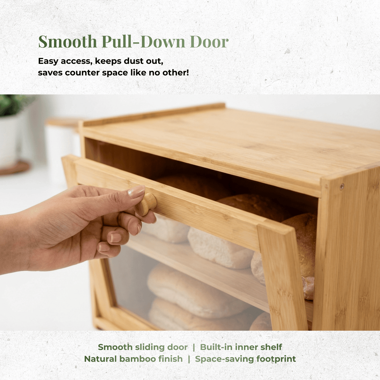 Bamboo Countertop Kitchen Cabinet with Fiber Glass-Style Finish