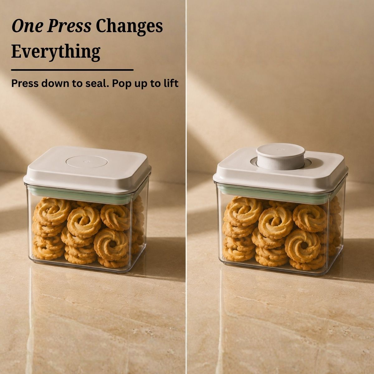 Pop Containers Set of 6 | Instant Vacuum | Airtight & BPA-Free Storage Containers