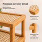 TriShelf Premium Bamboo Countertop Organizer Rack