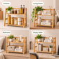 2-Tier Bamboo Countertop Rack — Kitchen, Bathroom & Desk Organizer
