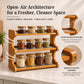 Bamboo Countertop Organiser Rack with Fibre Panels | Kitchen, Bathroom & Desk