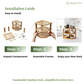 SimplifiNest Bamboo Kitchen Corner Organizer Rack Assembly