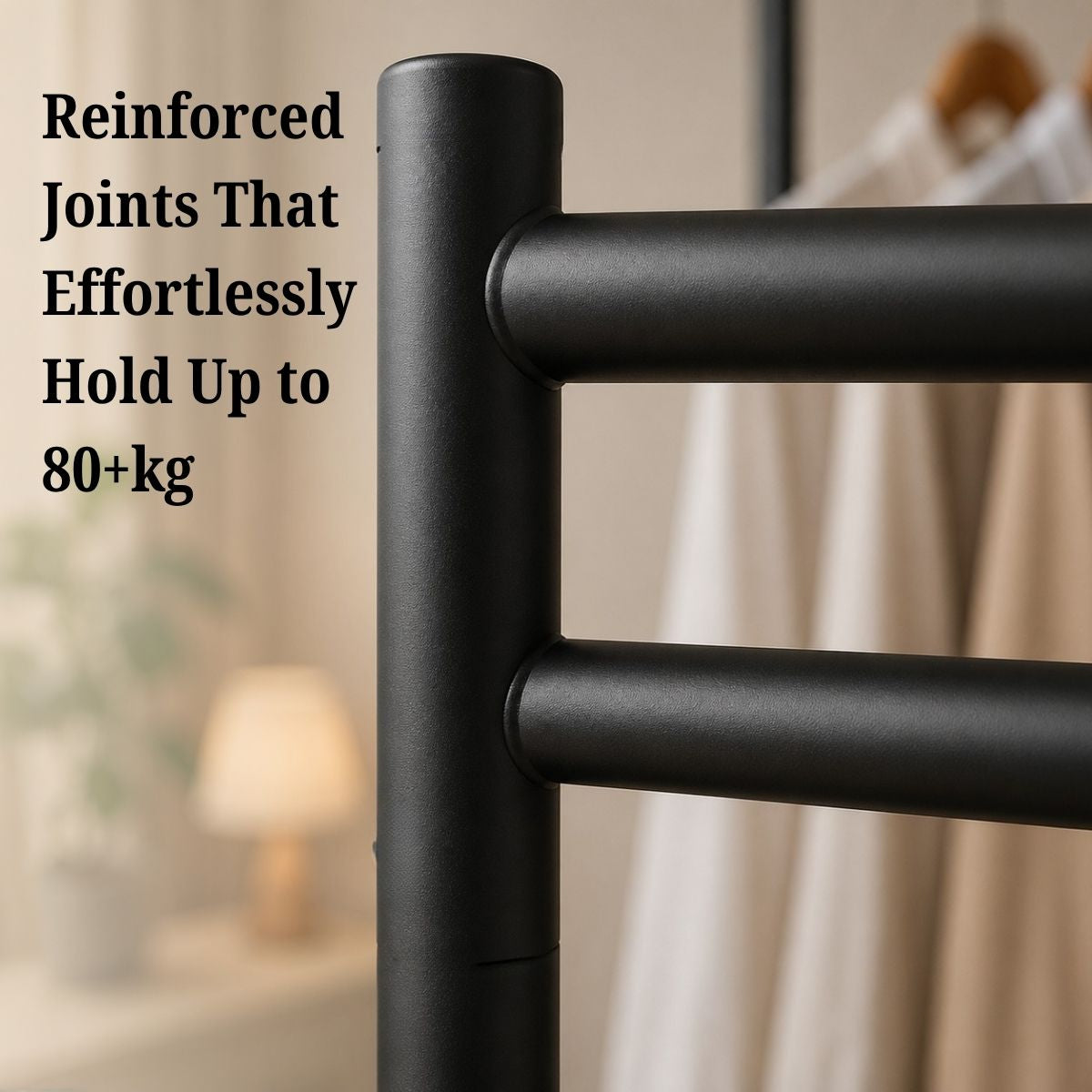 Premium Heavy Duty Double Clothing Rack with Storage Sections