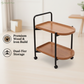 Classic 2-Tier Wood Serving Trolley