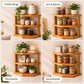 Bamboo 3-Tier Corner Rack (L-Shape) | Countertop Spice & Masala Dabba Organizer