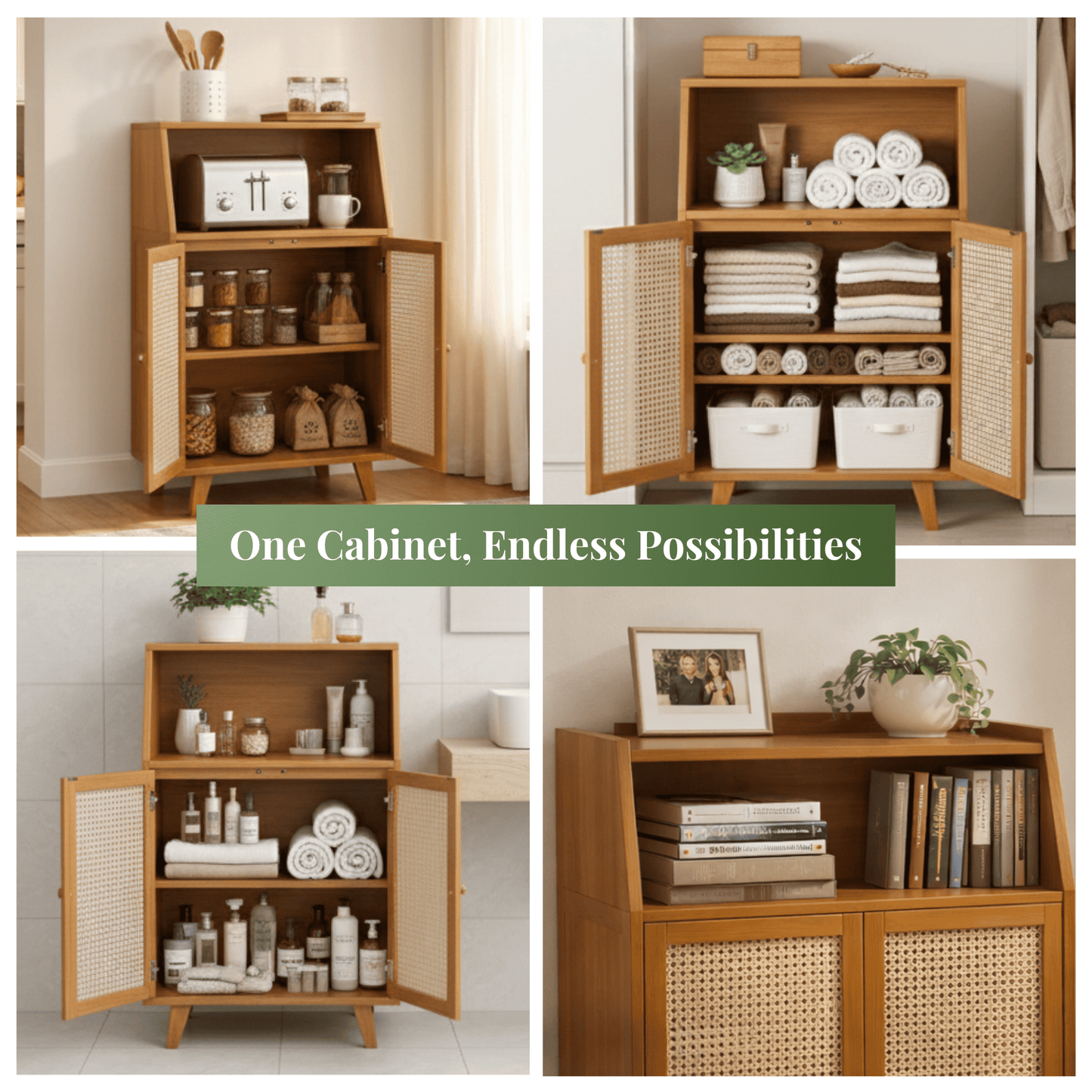 Fluted Glass Cabinet Door Detail – SimplifiNest Premium Bamboo Floor Storage Cabinet India