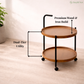 Premium 2-Tier Round Mobile Serving Trolley