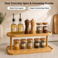 Bamboo Oval 2-Tier Kitchen Counter Organizer Rack