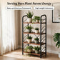 4-Tier Shoe Rack with Open Shelves | Wood & Metal Storage Organizer
