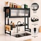 Over-Sink Dish Drying & Storage Rack with Frosted Cabinet Door | Fits Indian Sinks