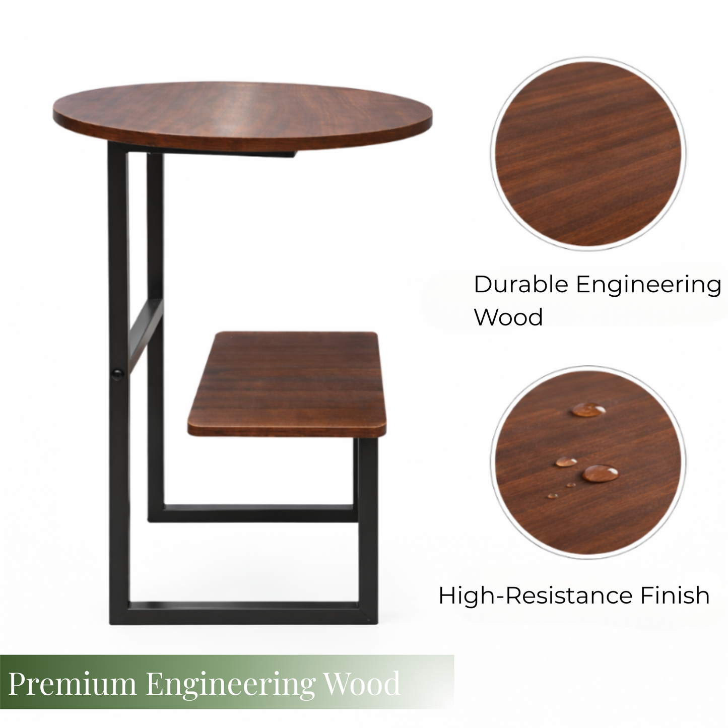 Dual-Tier G-Shaped Side Table