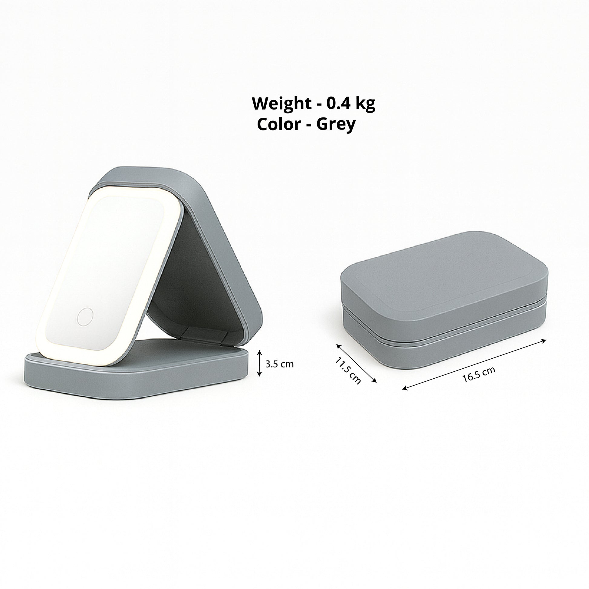 LED Makeup Storage Box with Mirror - SimplifiNest