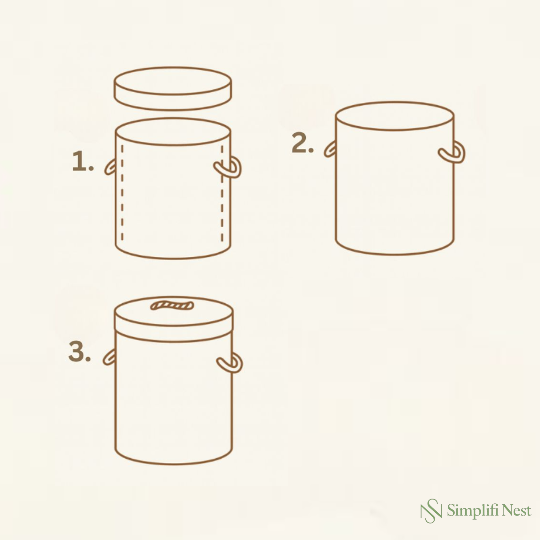 Simplifi Nest Round Premium Bamboo Laundry & Storage Basket