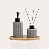 Artisan Ceramic & Bamboo 3-Piece Spa Set
