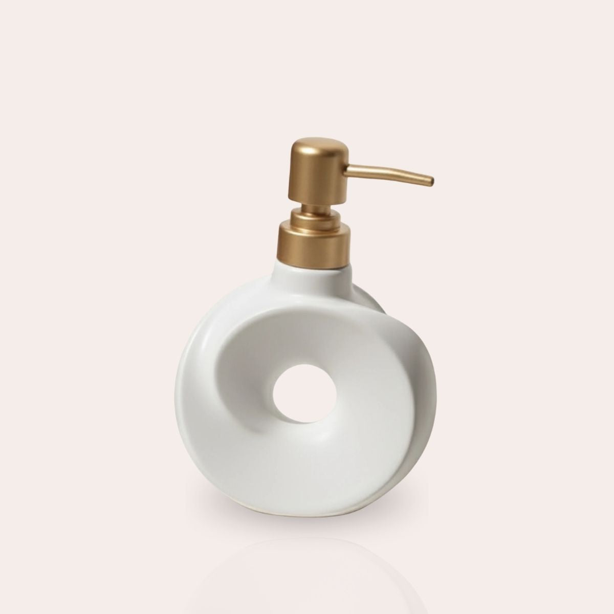 Circular Ceramic Soap Dispenser