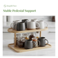 Bamboo Oval 2-Tier Kitchen Counter Organizer Rack