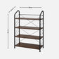 4-Tier Wood & Metal Display Rack
