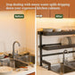 Stainless Steel Over-the-Sink Dish Rack & Bartan Stand | 65cm & 85cm | Multi-Compartment