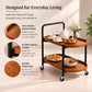 Classic 2-Tier Wood Serving Trolley