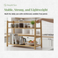 2-Tier Bamboo Countertop Rack — Kitchen, Bathroom & Desk Organizer